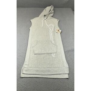 Champion Hoodie Tunic Womens XS Gray Reverse Weave Sleeveless Logo Fleece
